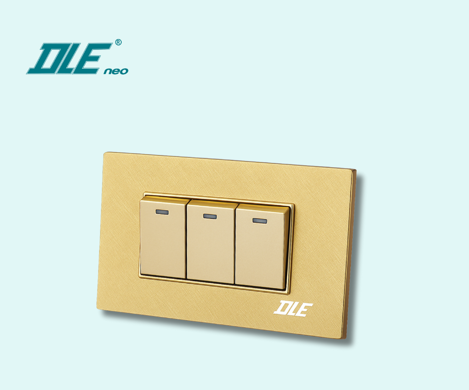 Mặt 1,2,3 lỗ Acrylic 3D – Màu Vàng Gold